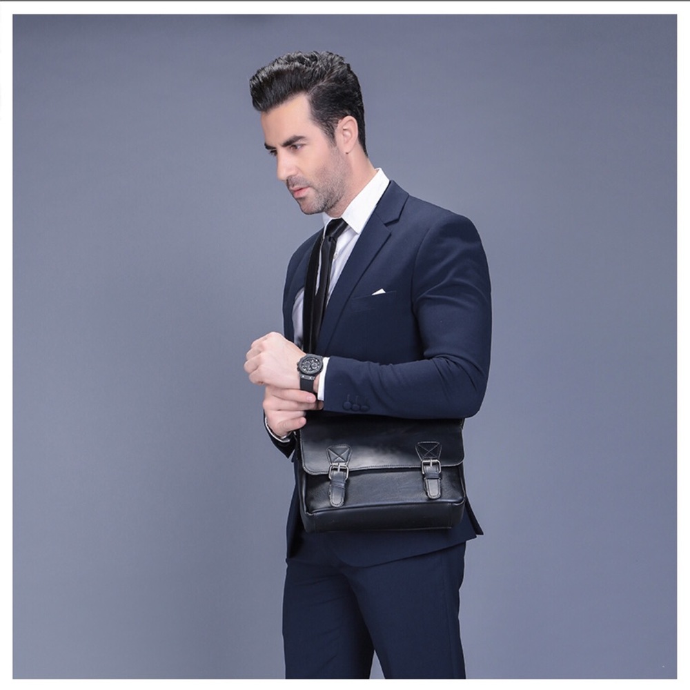 Luxury Black Leather Bag.